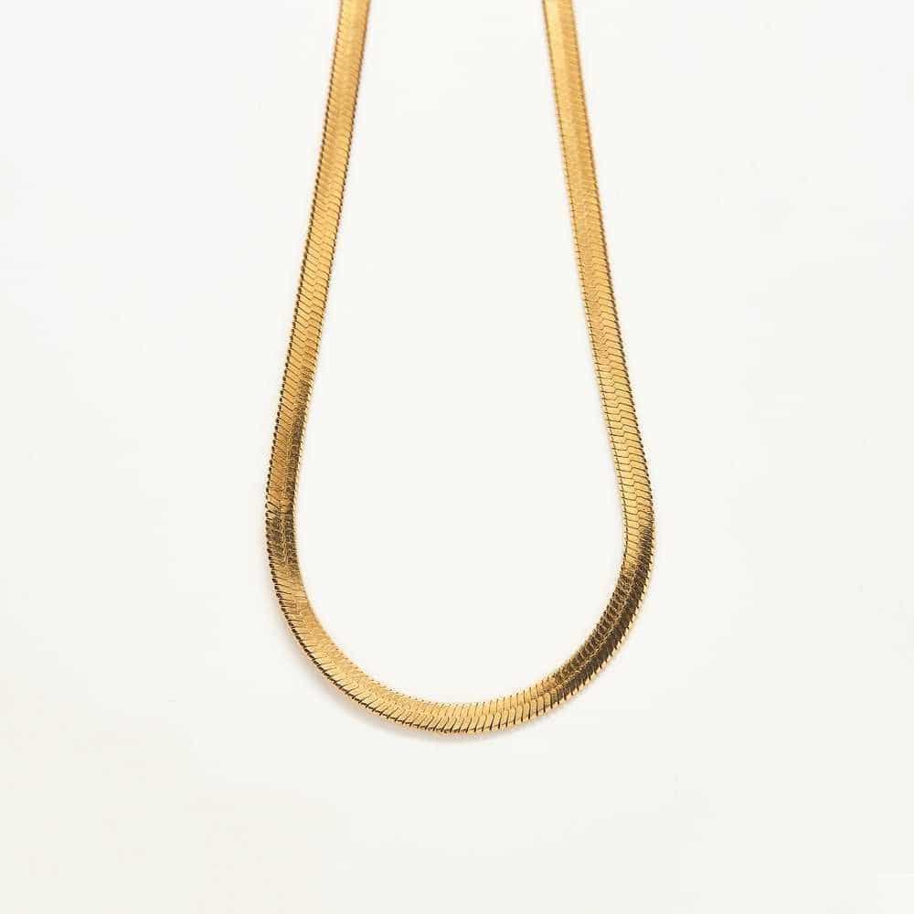 Gold Herringbone Necklace - Imperfect - Admiral Row