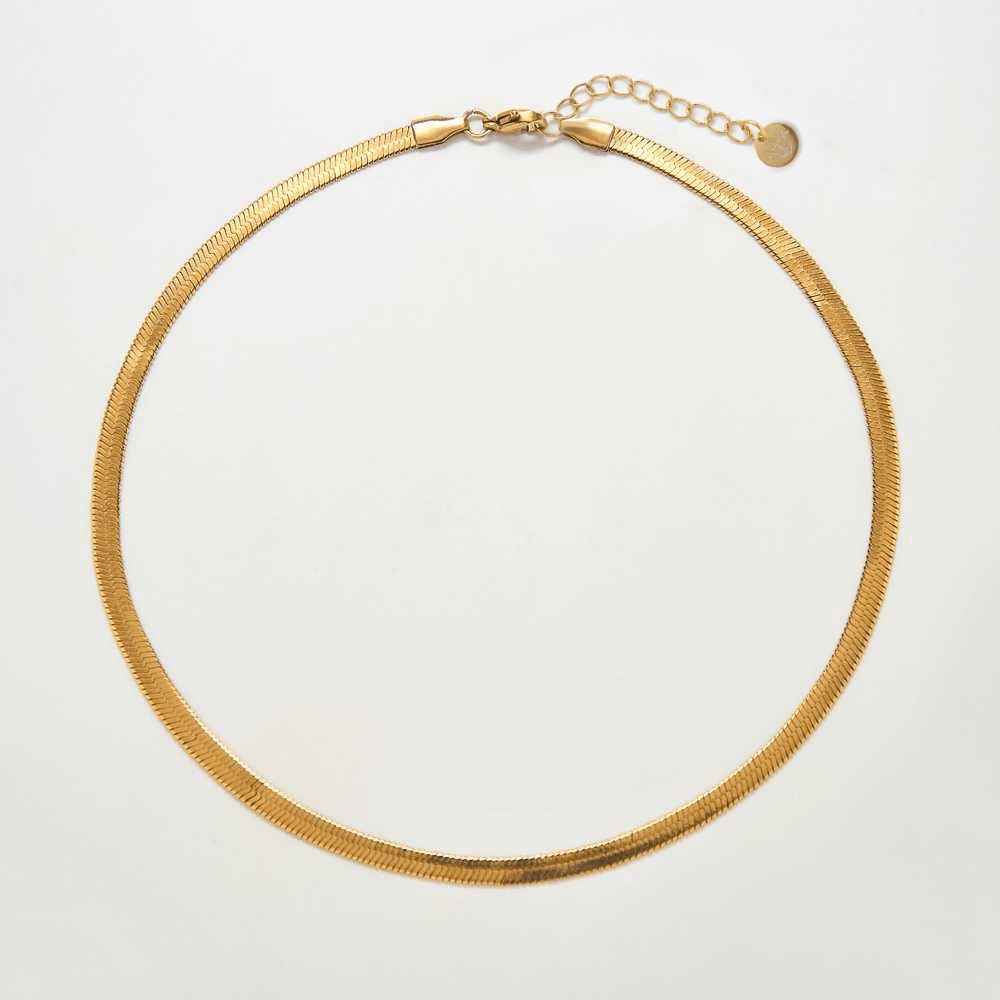 Gold Herringbone Necklace - Imperfect - Admiral Row