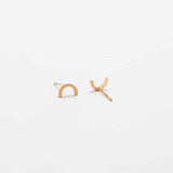 Gold Mini Arc Stud Earrings - Imperfect - Admiral Row