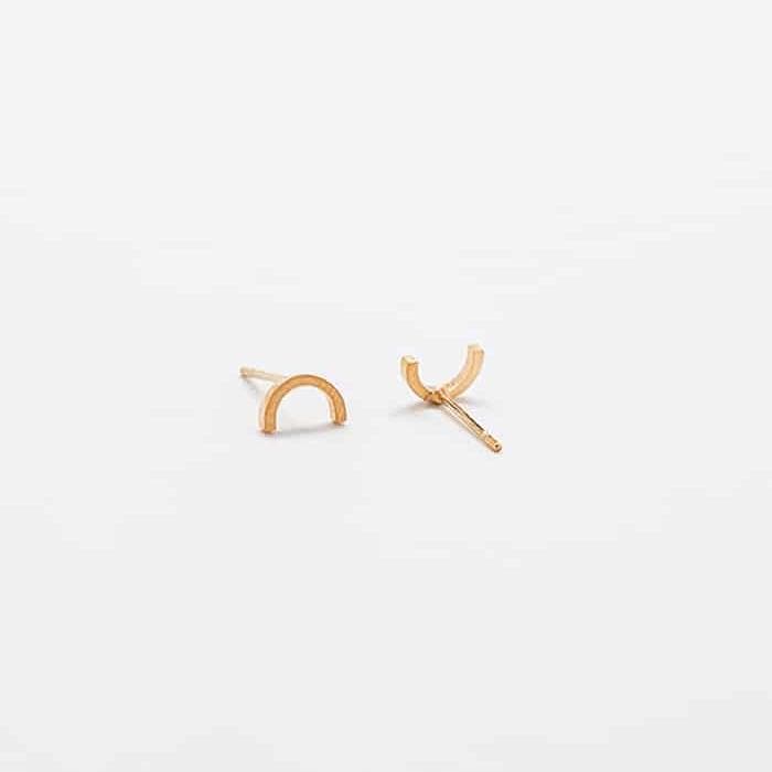 Gold Mini Arc Stud Earrings - Imperfect - Admiral Row