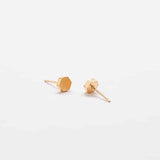 Gold Solid Hexagon Stud Earrings - Imperfect - Admiral Row