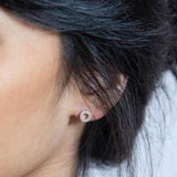 Silver Circle Outline Stud Earrings - Imperfect - Admiral Row