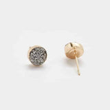 Silver Druzy Stud Earrings - Imperfect - Admiral Row