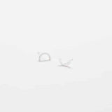 Silver Mini Arc Stud Earrings - Imperfect - Admiral Row
