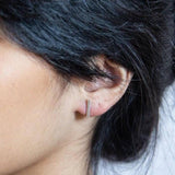 Silver Slim Bar Earrings - Imperfect - Admiral Row