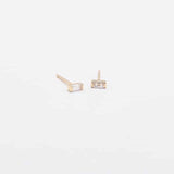 Mini Baguette Gold Studs - Admiral Row