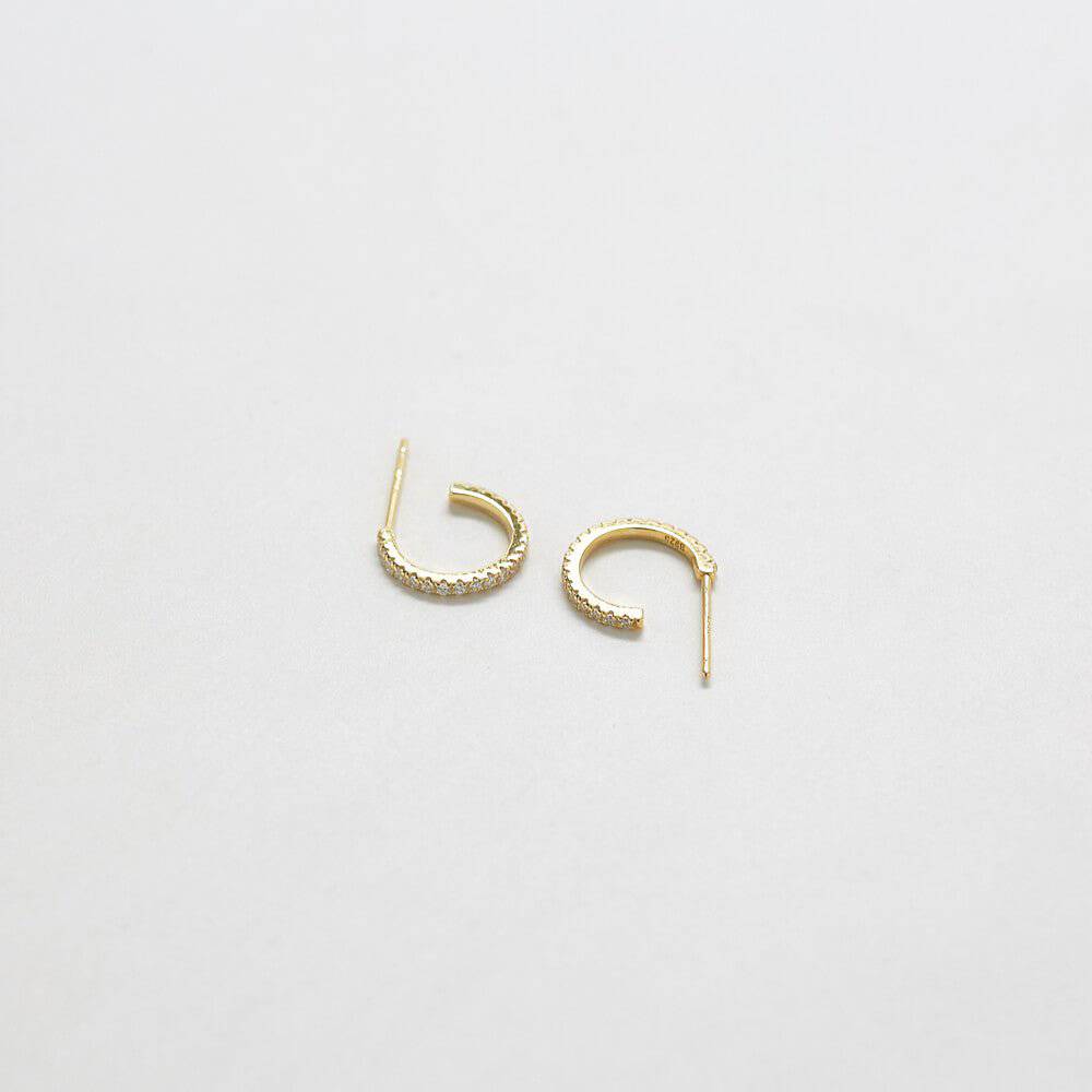 Mini Pave Gold Hoop - Admiral Row