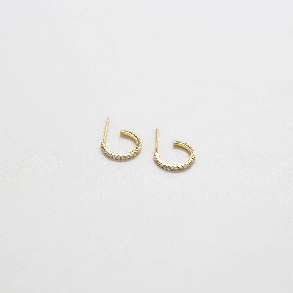 Mini Pave Gold Hoop - Admiral Row