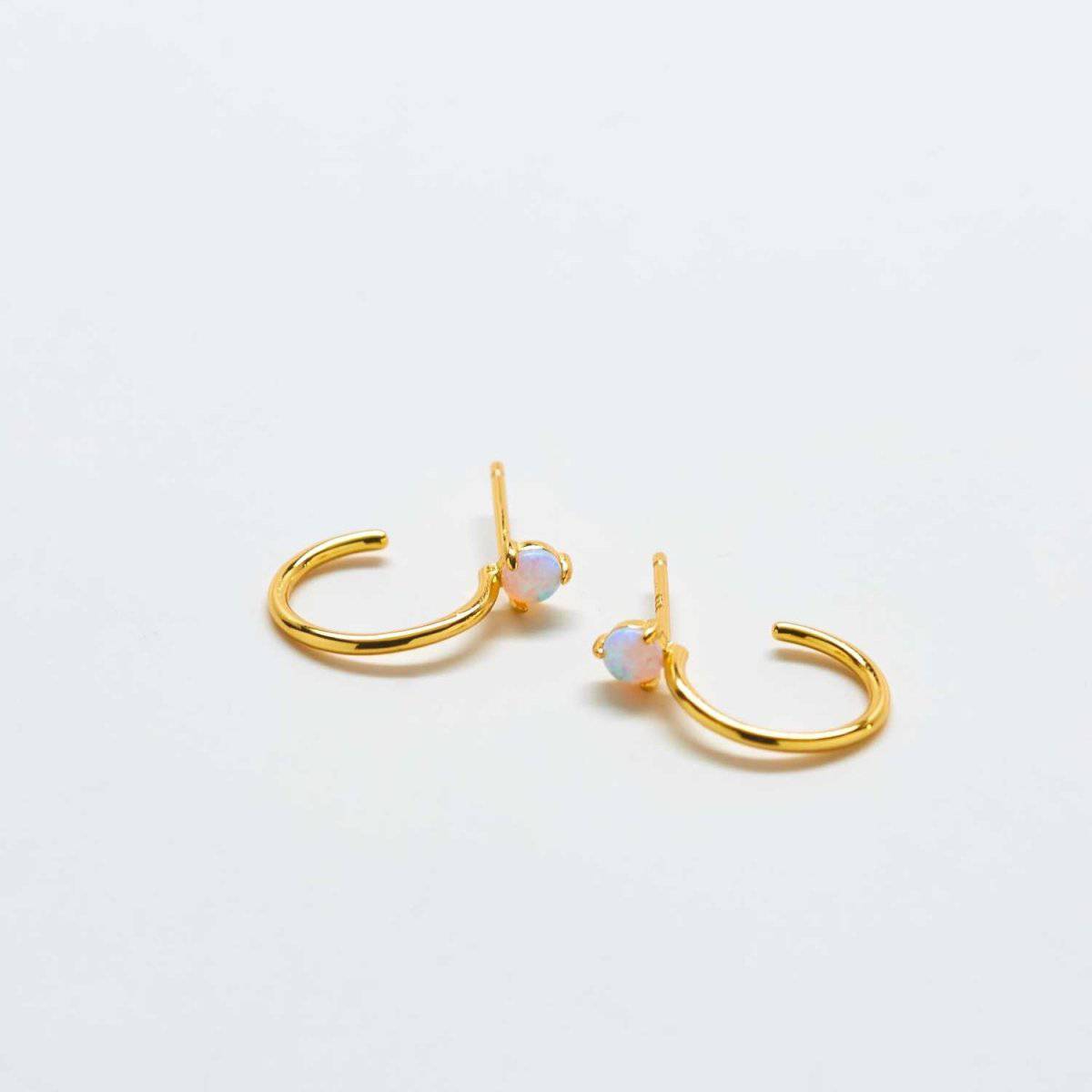 Opal Mini Hoop Earrings - Admiral Row