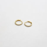 Pave Huggie Hoop Earrings - Admiral Row