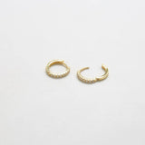 Pave Huggie Hoop Earrings - Admiral Row