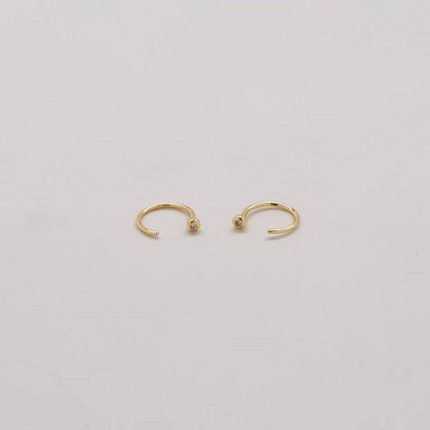 Pave Open Hoop Earrings - Admiral Row