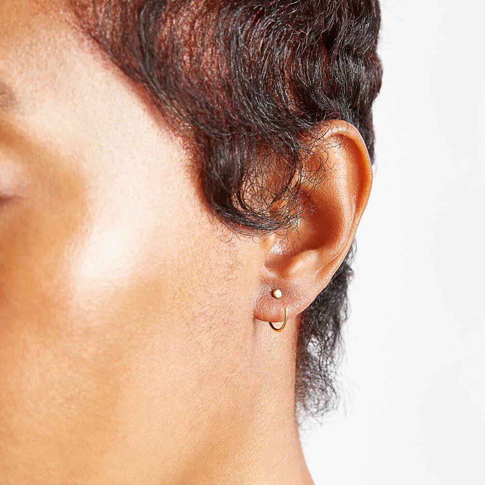 Pave Open Hoop Earrings - Admiral Row
