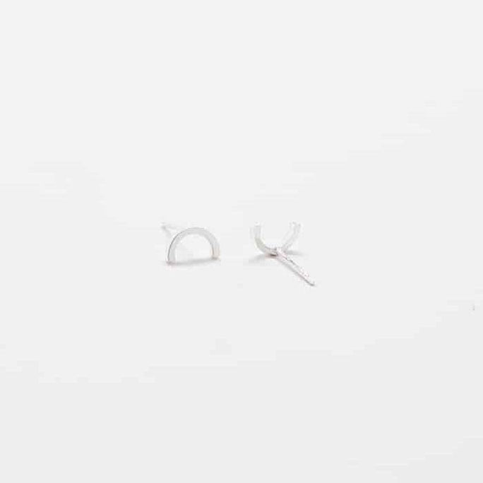 Silver Mini Arc Stud Earrings - Admiral Row