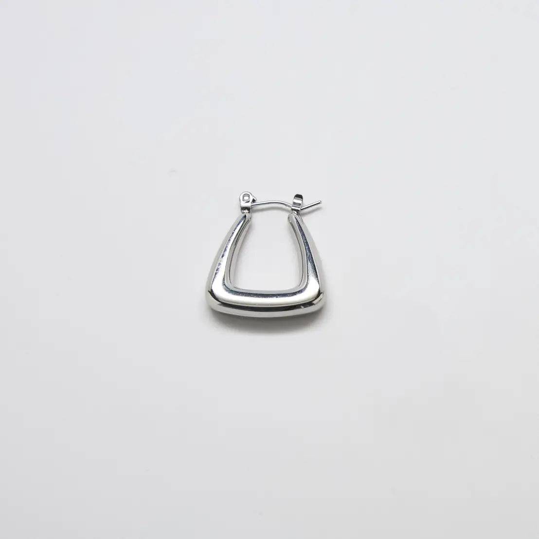 Silver Triangle Hoop Earrings - Admiral Row