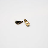 Vintage 80s Black Teardrop Earrings