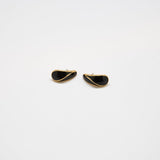 Vintage 80s Black Teardrop Earrings