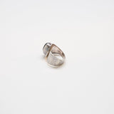 Vintage Abstract Black and Silver Statement Ring