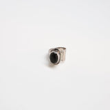 Vintage Abstract Black and Silver Statement Ring
