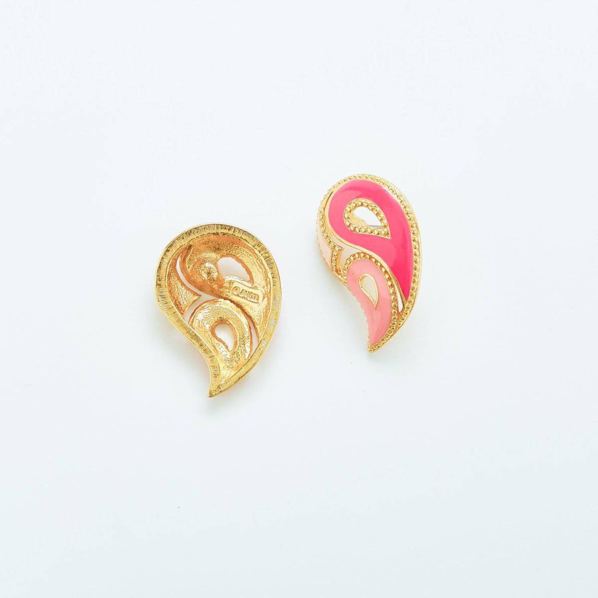 Vintage Avon Pink Paisley Earrings - Admiral Row