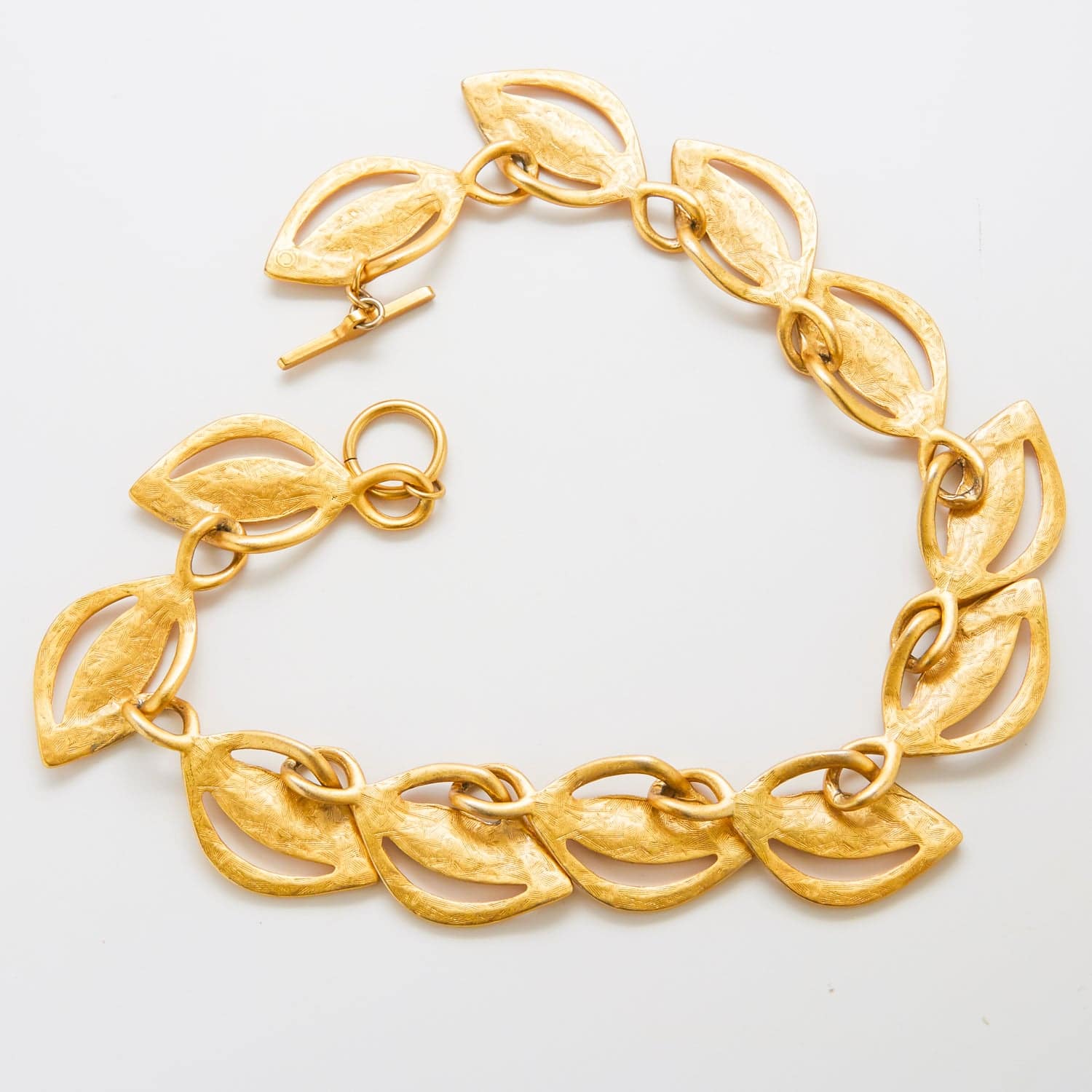 Vintage Black and Gold Link Statement Necklace - Admiral Row