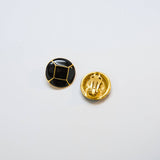 Vintage Black Diamond Enamel Earrings