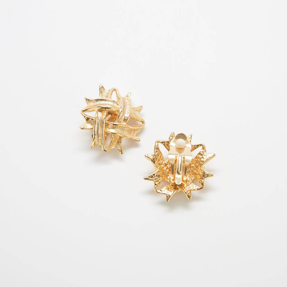 Vintage Cross Pattern Stud Earrings - Admiral Row