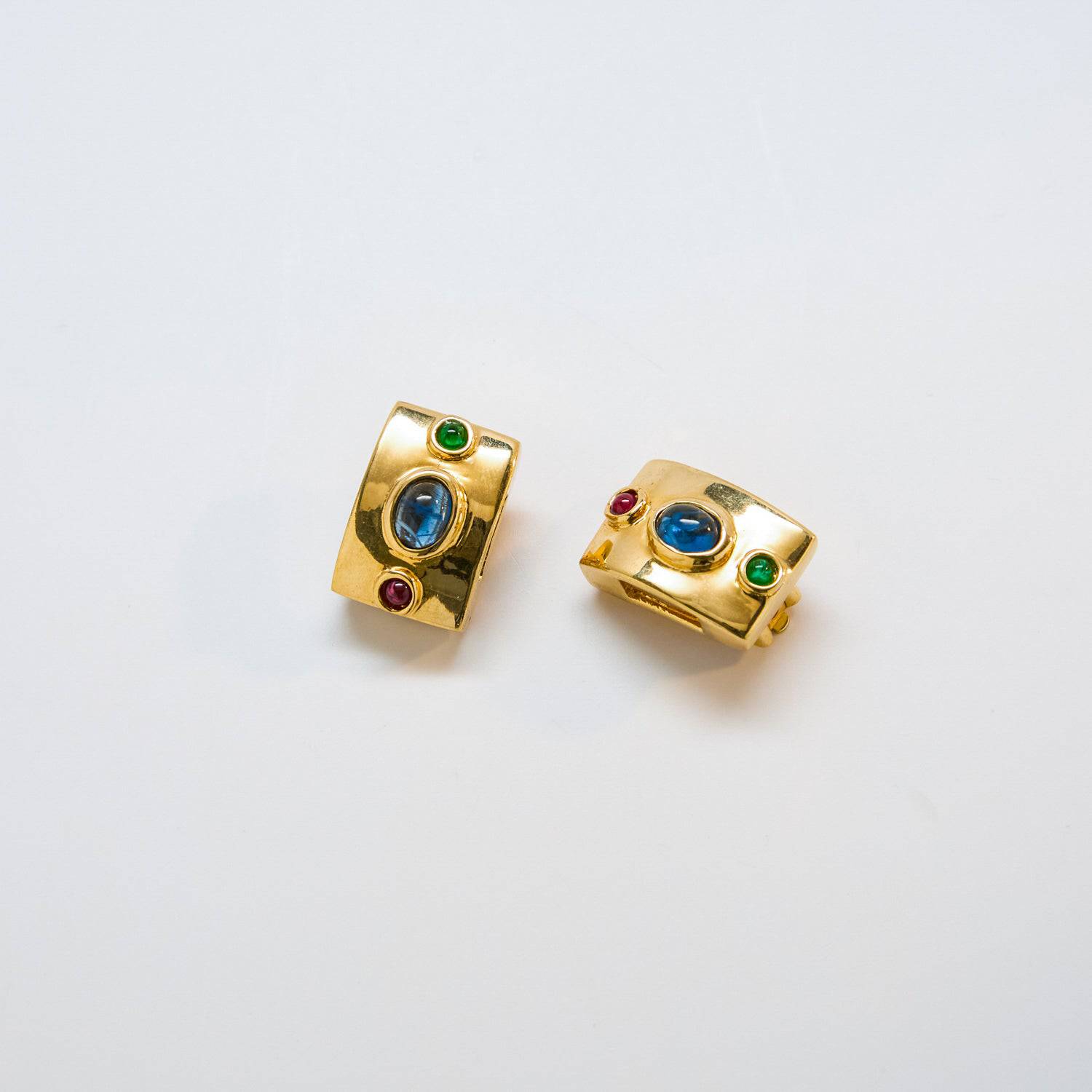 Vintage Geometric Jewel Earrings - Admiral Row
