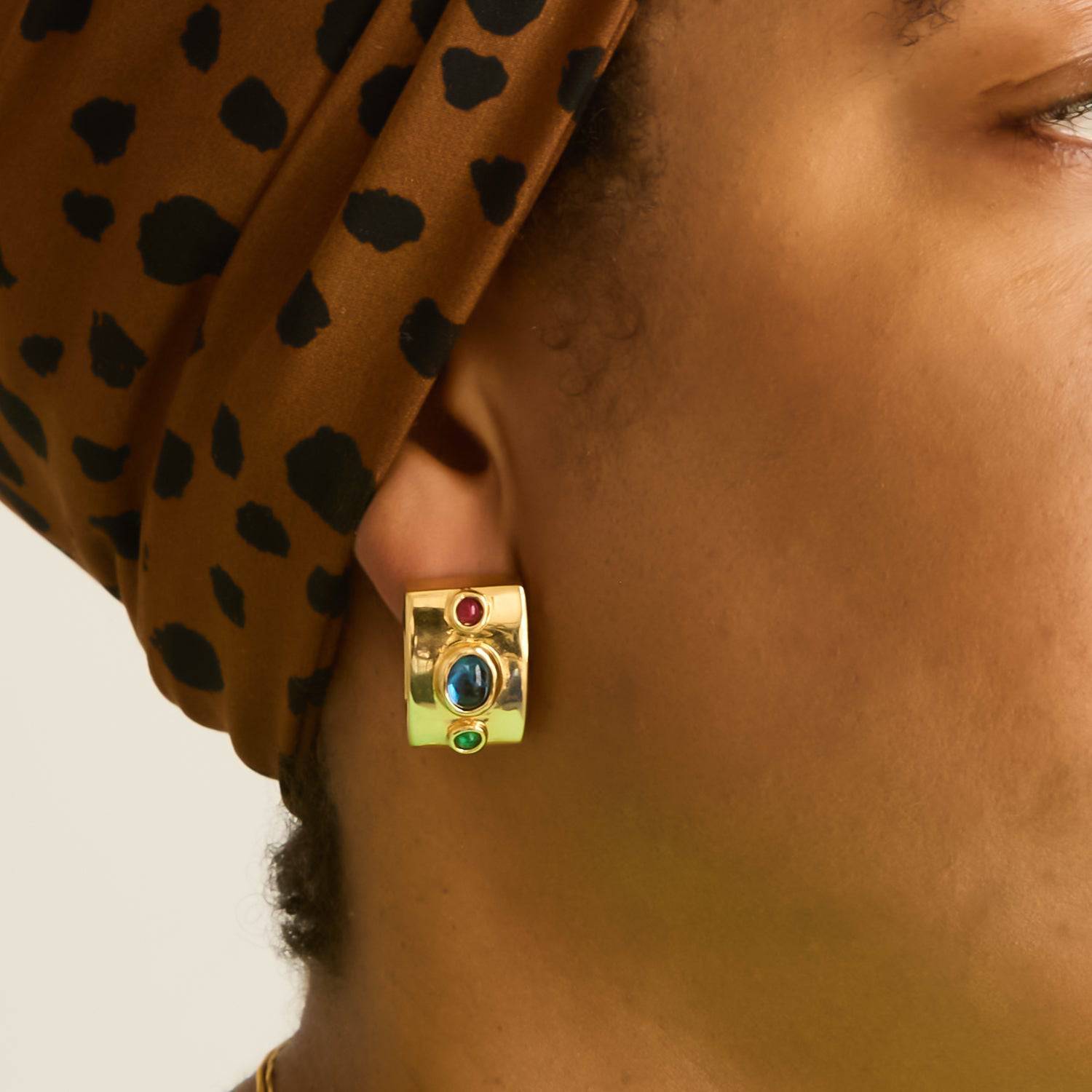 Vintage Geometric Jewel Earrings - Admiral Row