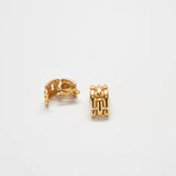 Vintage Givenchy Gold Link Half Hoop Earrings