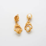 Vintage Givenchy Pearl And Floral Earrings - Admiral Row