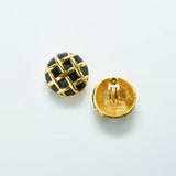Vintage Gold and Black Criss Cross Earrings - Admiral Row