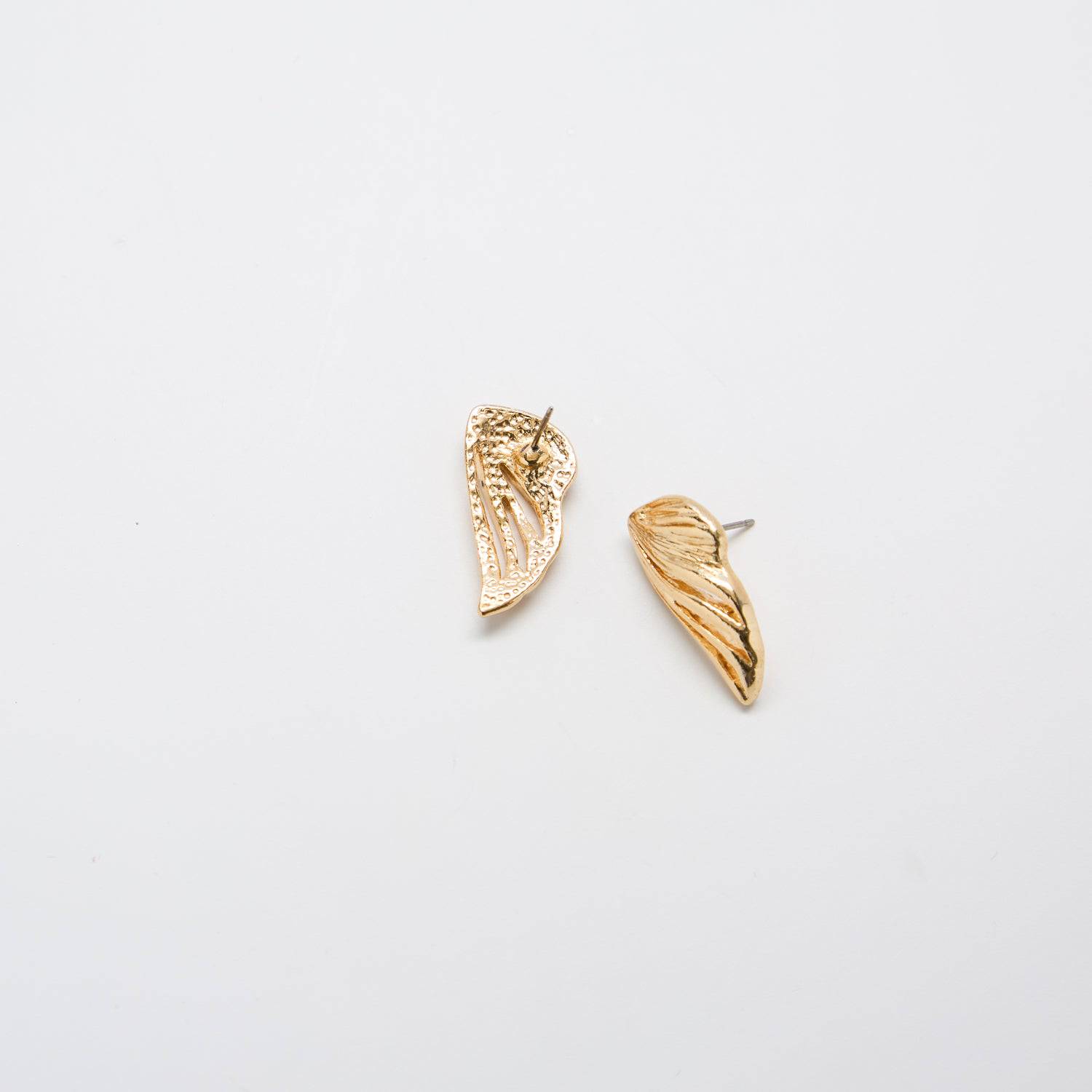 Vintage Gold Butterfly Wing Earrings - Admiral Row