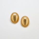 Vintage Gold Chain Cameo Earrings