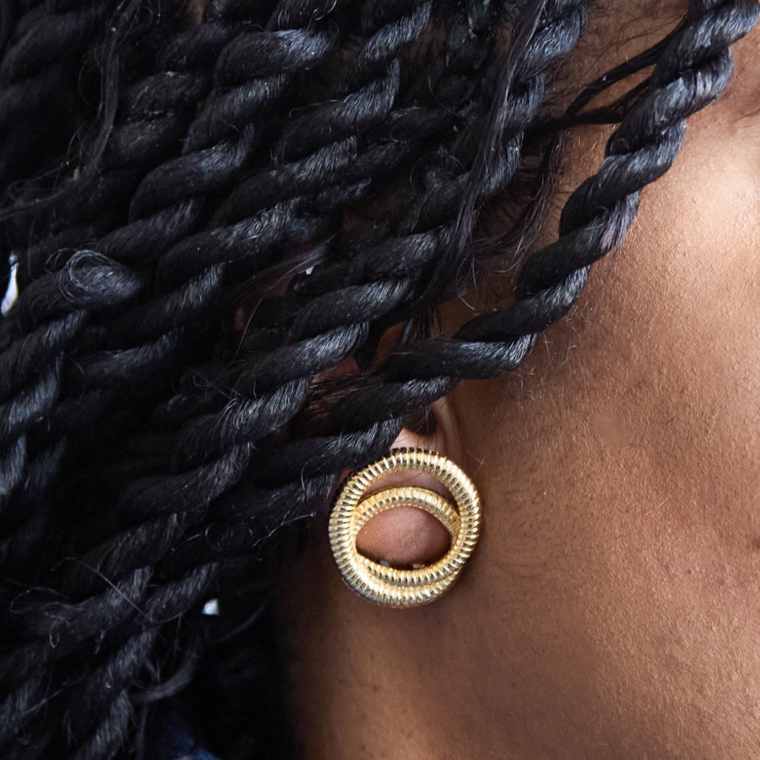 Vintage Gold Coiled Clip-on Earrings - Admiral Row