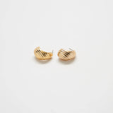 Vintage Gold Embossed Teardrop Earrings