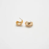 Vintage Gold Embossed Teardrop Earrings