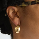 Vintage Gold Medium Hoop Earrings