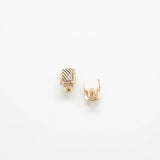 Vintage Gold Rectangle Earrings - Admiral Row