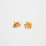 Vintage Gold Scalloped Clip-on Earrings