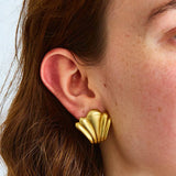 Vintage Gold Shell Earrings - Admiral Row