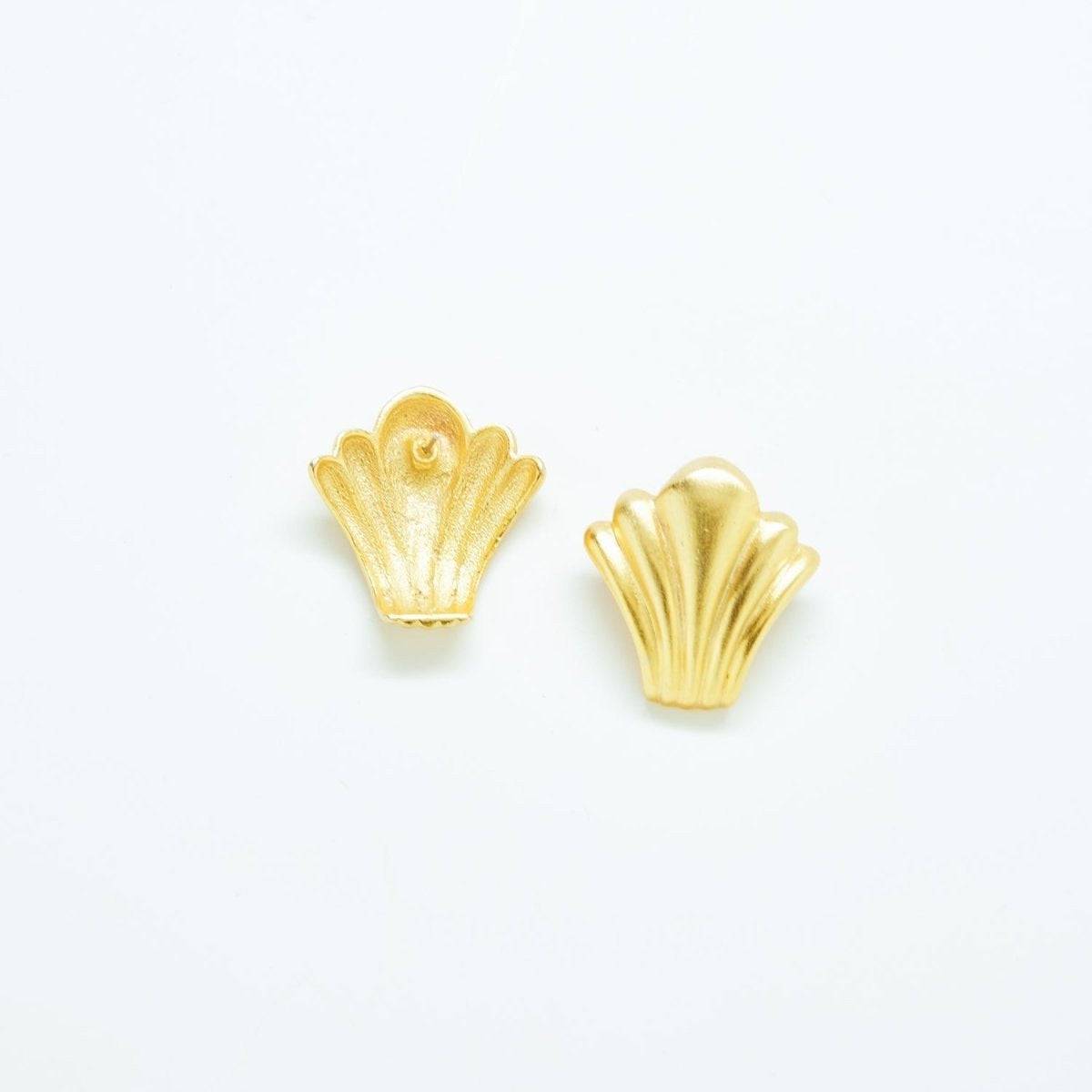 Vintage Gold Shell Earrings - Admiral Row