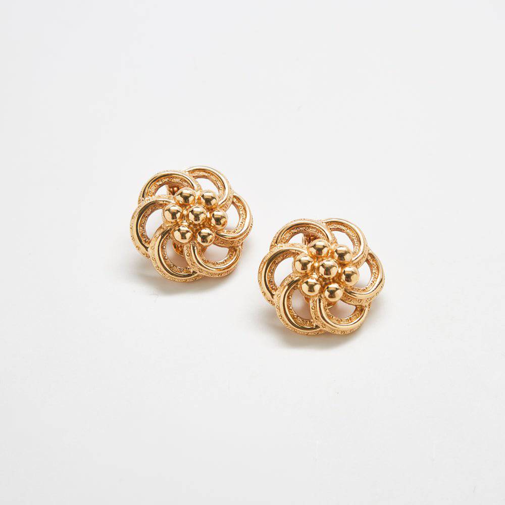 Vintage Gold Swirl Monet Earrings - Admiral Row