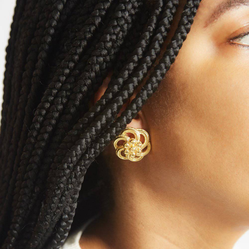 Vintage Gold Swirl Monet Earrings - Admiral Row