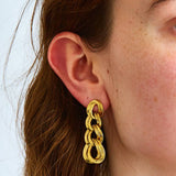 Vintage Monet Chain Link Drop Earrings - Admiral Row