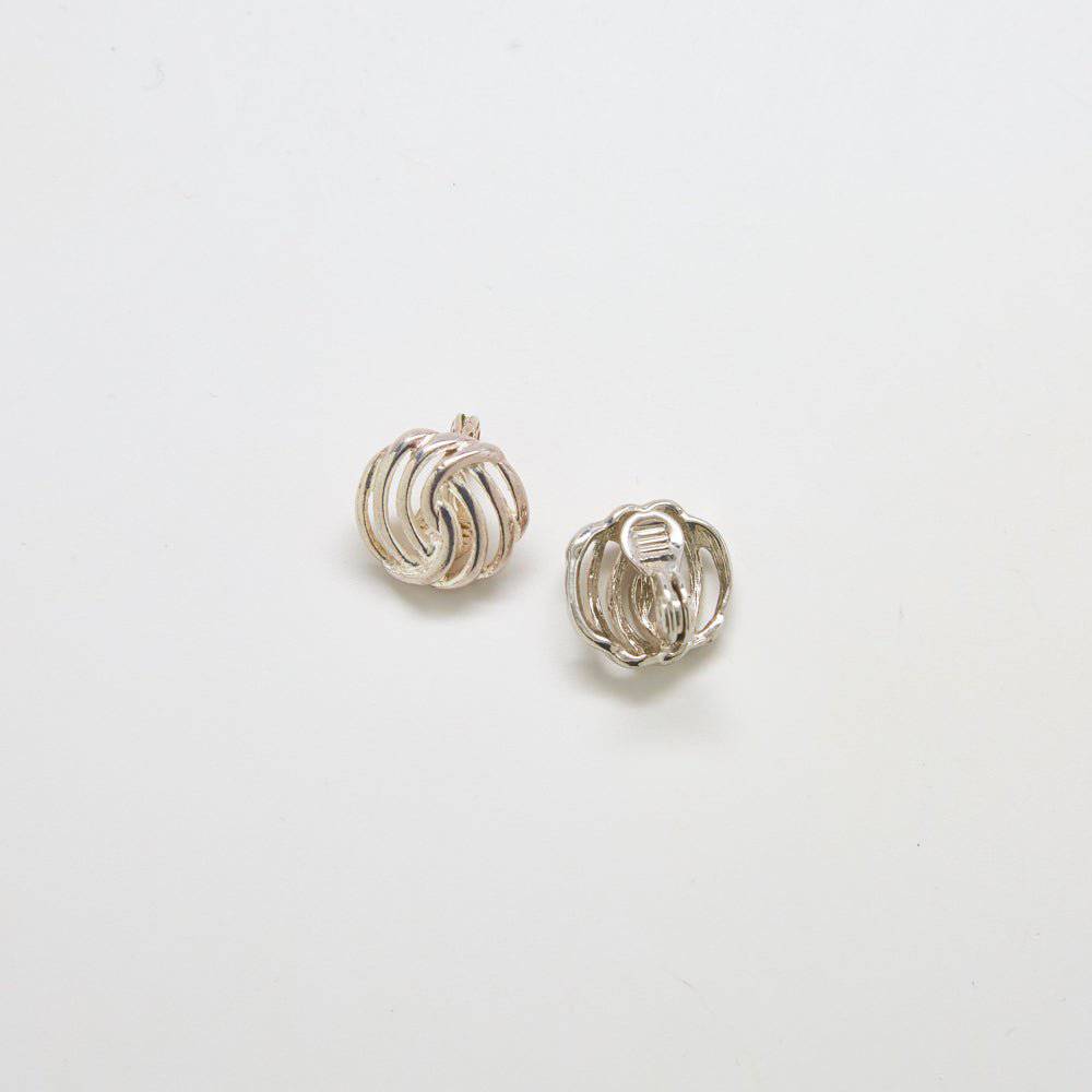 Vintage Monet Silver Swirl Earrings - Admiral Row