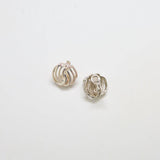 Vintage Monet Silver Swirl Earrings - Admiral Row