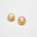 Vintage Napier Gold and Pearl Earrings