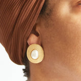 Vintage Napier Gold and Pearl Earrings