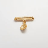 Vintage Pearl and Gold Brooch